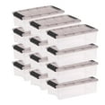 thumbnail image 1 of IRIS 5.8 Qt. Plastic Storage Bins with Lids, Stackable Storage Containers, Totes, 12 Pack, 1 of 10