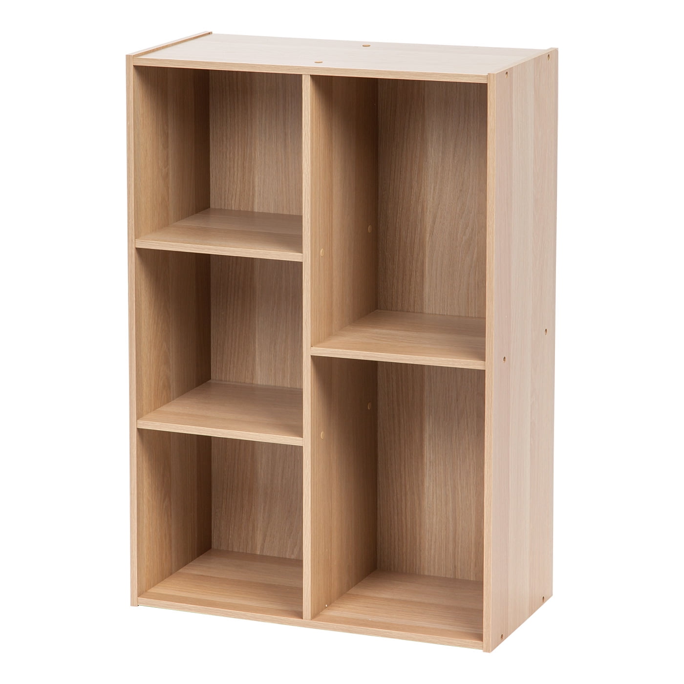 Iris Modular Wood Storage Organizer Cube Box with Adjustable Shelves, Dark Brown