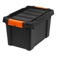thumbnail image 1 of IRIS USA, 5 Gallon Heavy Duty Plastic Storage Box, Black, 1 of 8