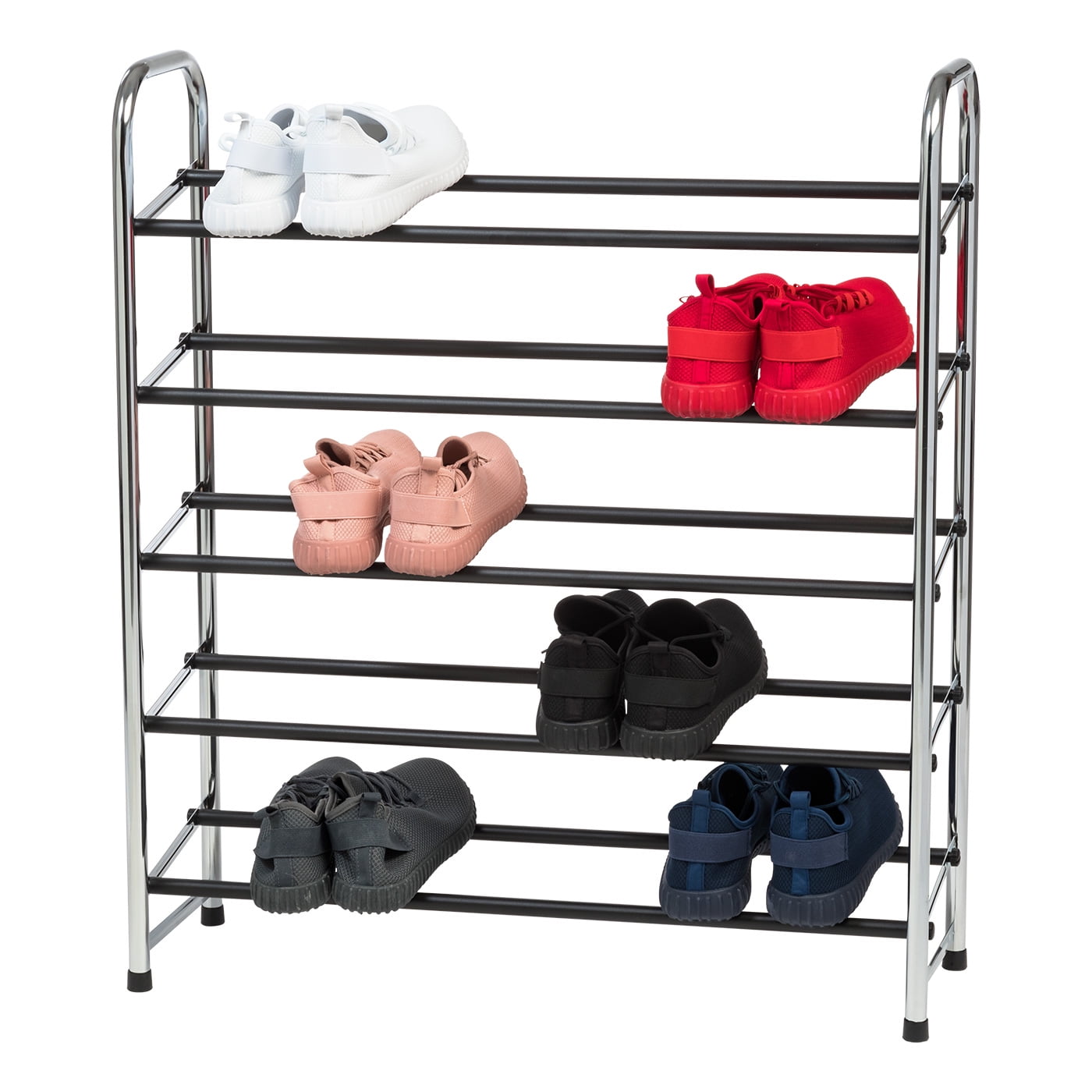 INGIORDAR Shoe Rack Organizer 5 Tier Metal Organizer Shelf with