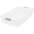 thumbnail image 1 of IRIS 50 Qt. Plastic Storage Bin with Lid, Stackable Storage Container, Tote, Clear, 1 of 10