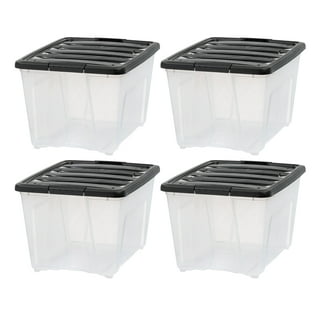 Superio 16 Qt Clear Plastic Storage Bins with Lids and Latches, Organizing  Containers, Stackable Plastic Bin for Household, Garage, School, and