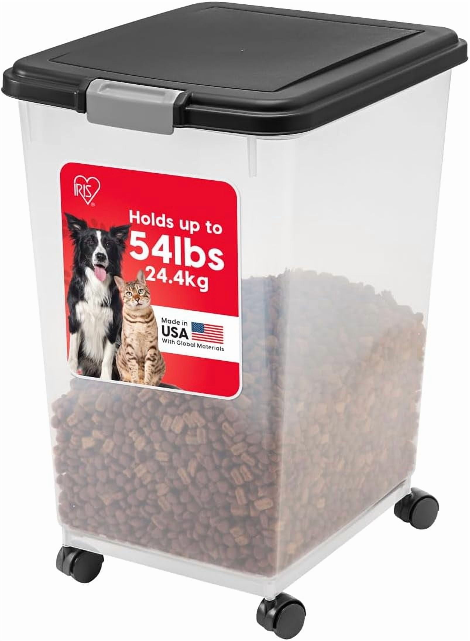 IRIS USA 54 Lbs. Airtight Pet Food Container | Dog & Cat Food Storage Bin