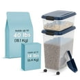 thumbnail image 1 of IRIS 54 Lbs. Airtight Pet Food Container | Dog & Cat Food Storage Bin | Treat Box with Scoop, 1 of 11