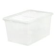 thumbnail image 1 of IRIS USA 58 Quart Plastic Storage Bin Tote Organizing Container with Latching Lid, Stackable and Nestable, Clear, 1 of 5
