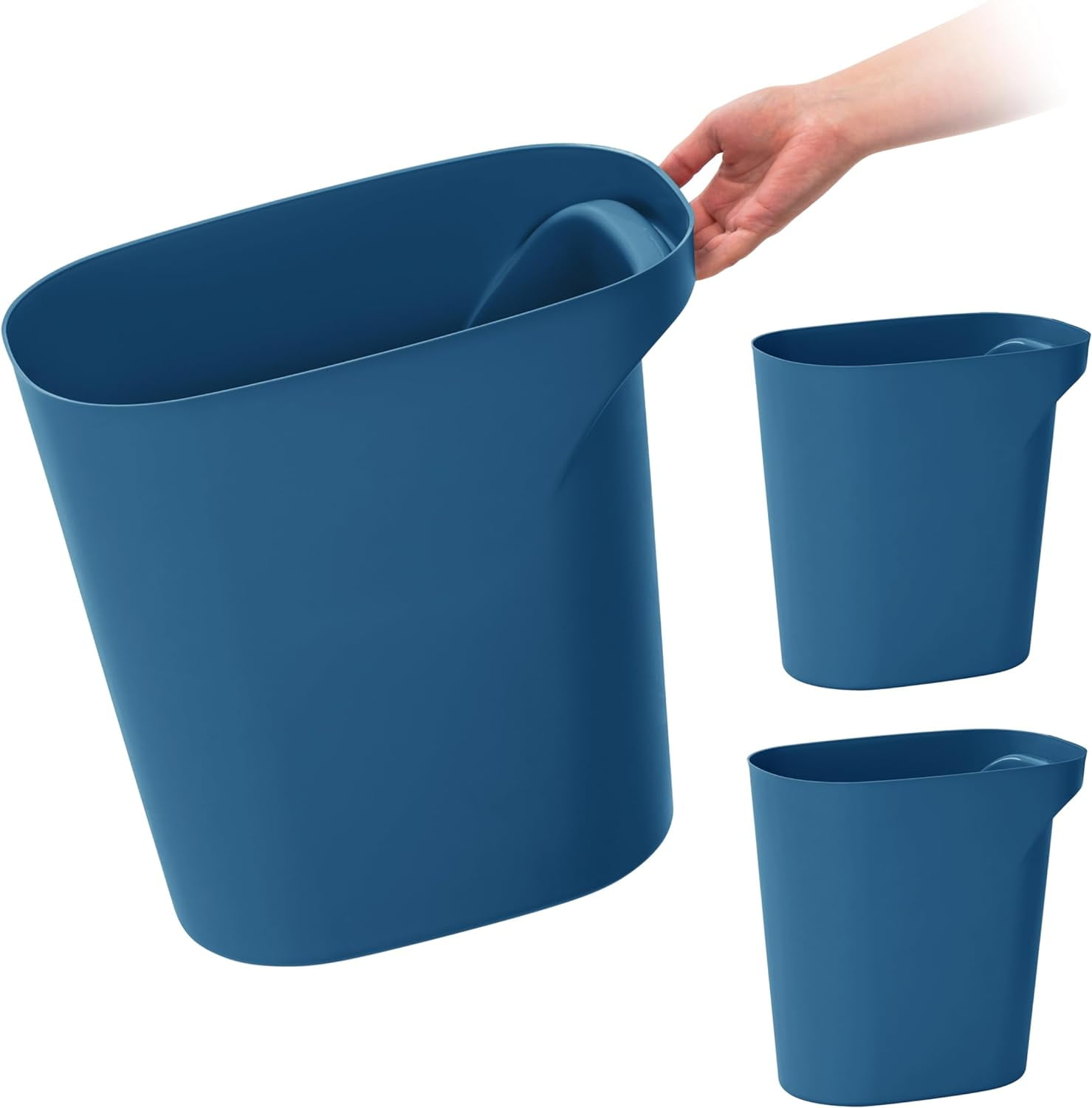 IRIS 6 Gal / 24 Qt Plastic Wastebasket Garbage Trash Cans