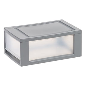 IRIS 6 Qt Small Plastic Drawers, Under Bed Storage Bins, Stackable, Modular