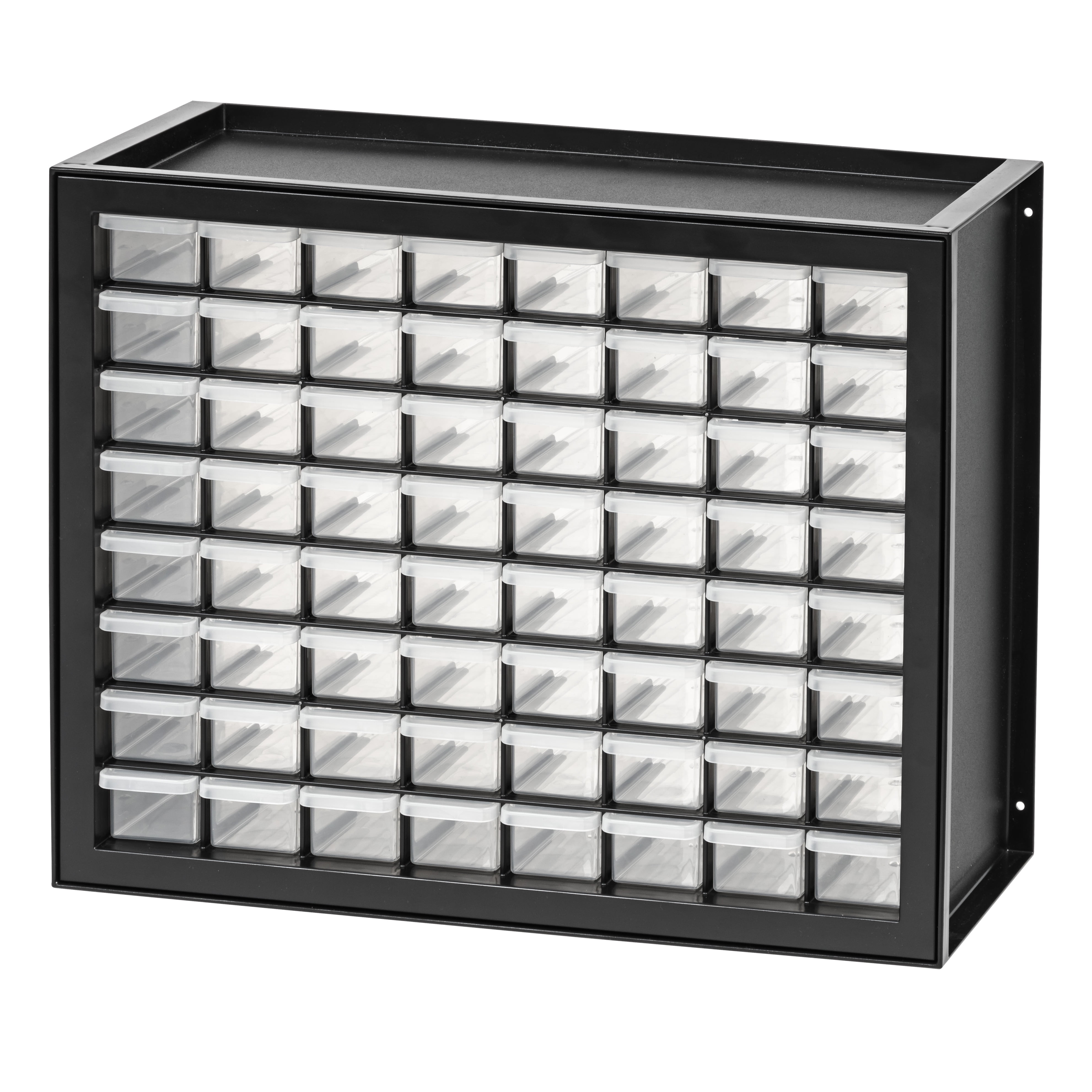 Black 64-Drawer Stackable Storage Cabinet