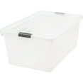 thumbnail image 1 of IRIS 68 Quart / 17 Gal. Stackable Plastic Storage Bins with Lids and Latch Buckles, Clear, Large Containers for Home and Office Ultra Organization, Durable Nestable Tote Box Tub, 1 of 6