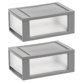 IRIS USA 6 Qt. (1.5 gal.) Small Stackable Plastic Storage Box with Latching  Buckles, Clear