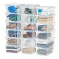 thumbnail image 1 of IRIS USA 7 Qt Clear Storage Box, BPA-Free Plastic Stackable Bin with Lid, 18 Pack, Containers to Organize Shoes and Closet Shelves, Classroom Organization Teacher Tools, Game Storage, 1 of 6