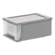 IRIS USA, 7 Qt. Small Plastic Stackable Storage Drawers, Modular, Gray Clear, Single Pk