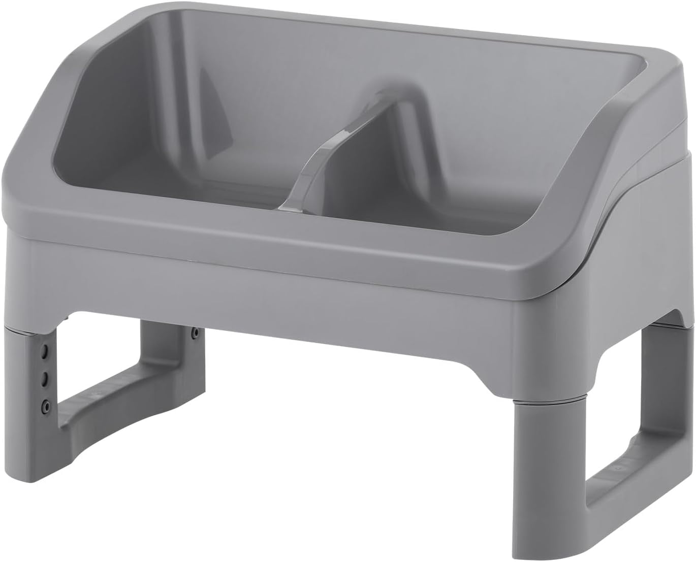 IRIS Adjustable Elevated Dog Bowls Removable Feeding Station, Gray