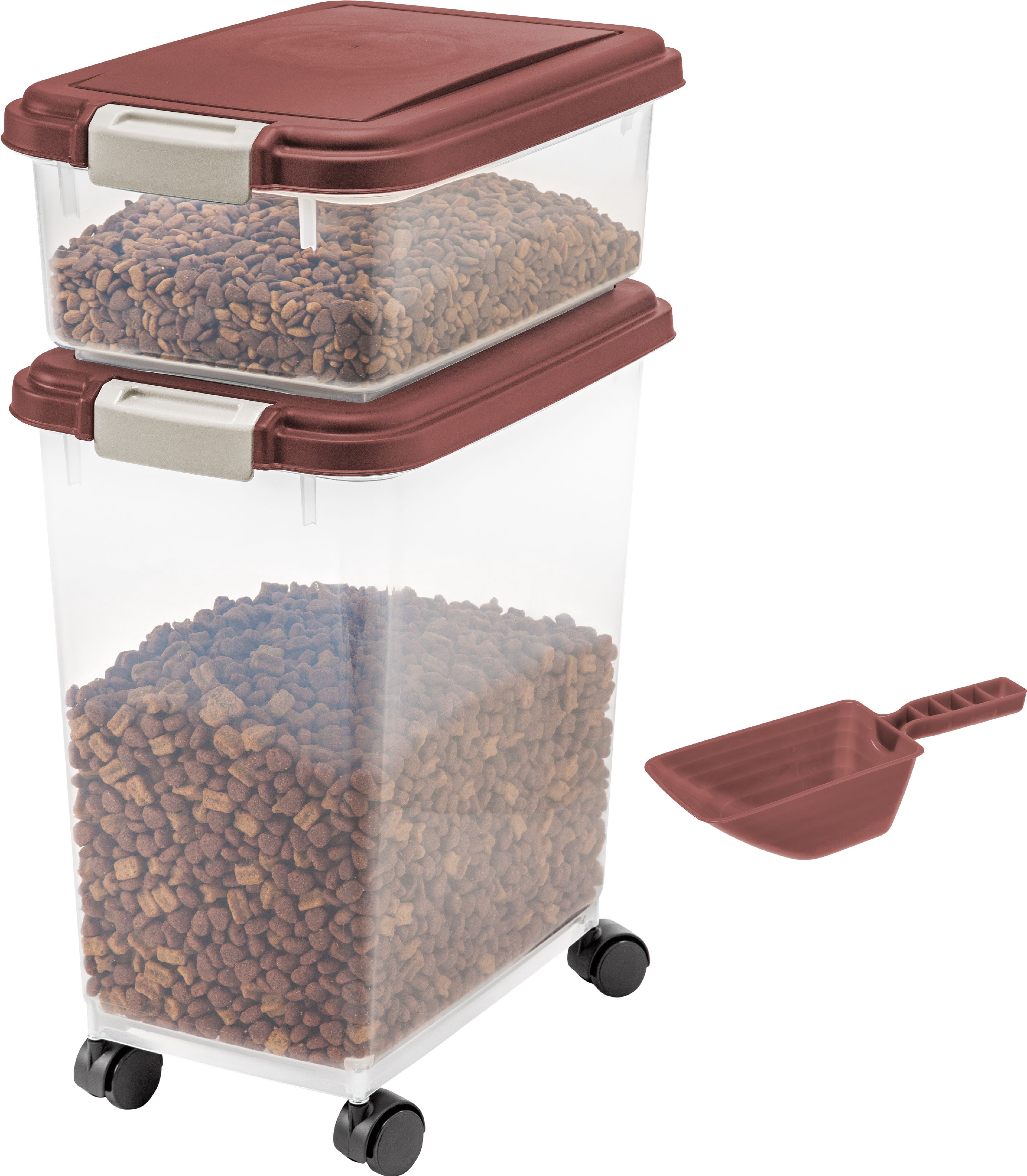 IRIS USA, Airtight Pet Dog or Cat Food & Treat Storage Container Combo