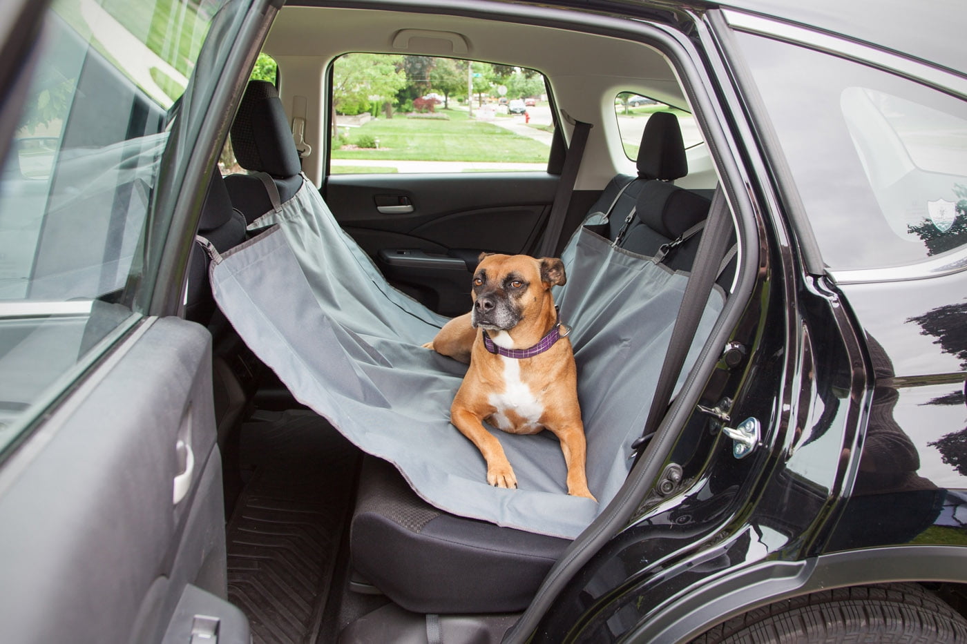Gray Water-Resistant Hammock Seat Cover for Pets