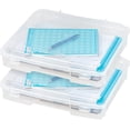 thumbnail image 1 of IRIS USA Board Game Storage Craft Organizer Box with Snap-Tight Latch Lid, Plastic Case Bin for Puzzles, Magazines, Hobbies, Art Supplies, 2Pk, 1 of 8