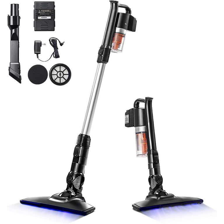 IRIS USA Cordless Stick Vacuum for Low profile Rugs and Hard Floors 4 in 1 Attachments 9000Pa Suction LED Indicator 55K RPM 35 Min Runtime Battery Pet Hair Cleaner Walmart