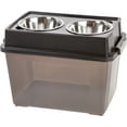thumbnail image 1 of IRIS USA Elevated Dog Feeder with Airtight Pet Food Storage Container, Smoke, 47 lb Capacity, 1 of 6