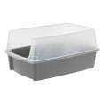 thumbnail image 1 of IRIS, XXL Open-Top Cat Litter Box with High Sides, Easy to Clean for Big Cats, Gray, 1 of 10