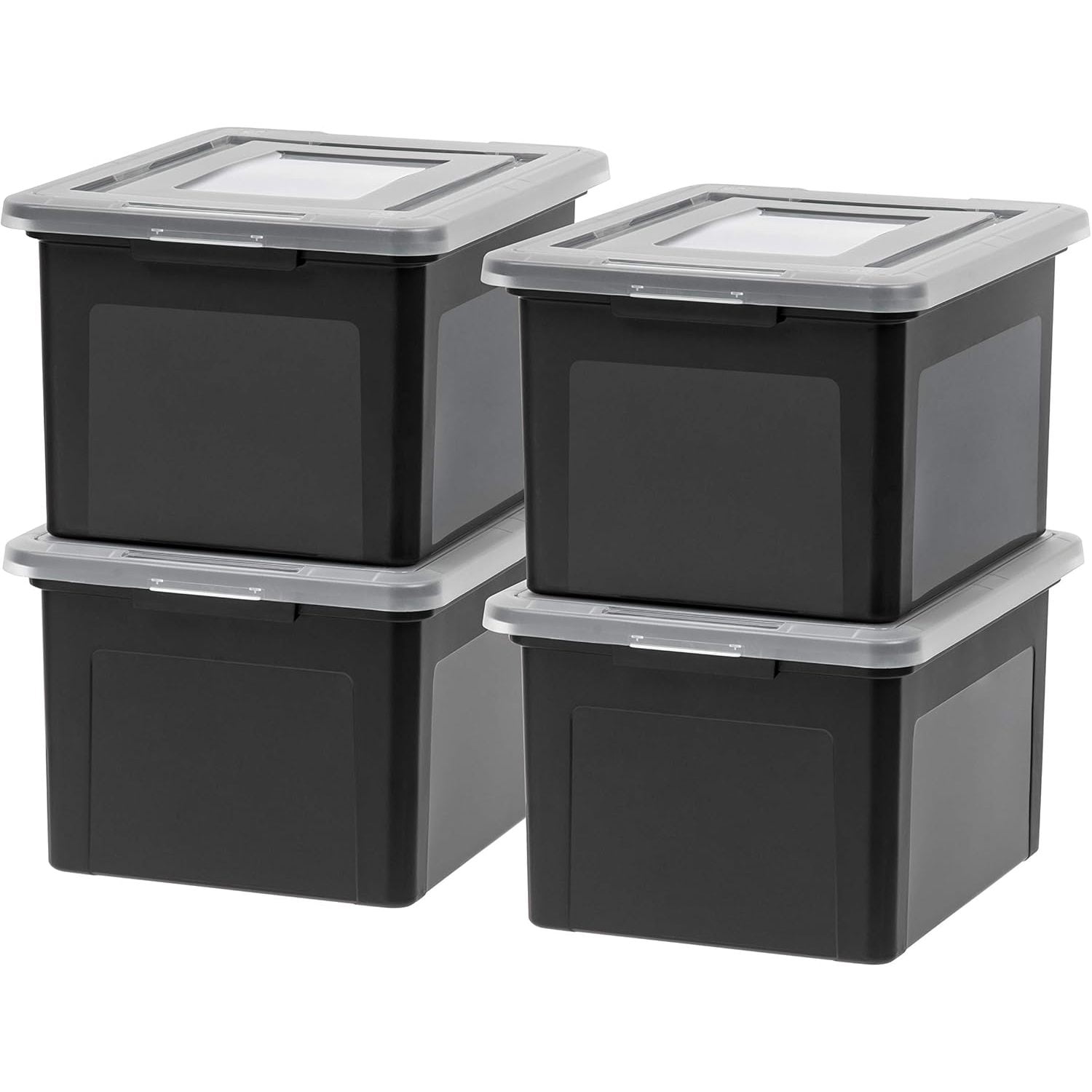 IRIS USA File Box Plastic File Organizer for Letter/Legal File ...