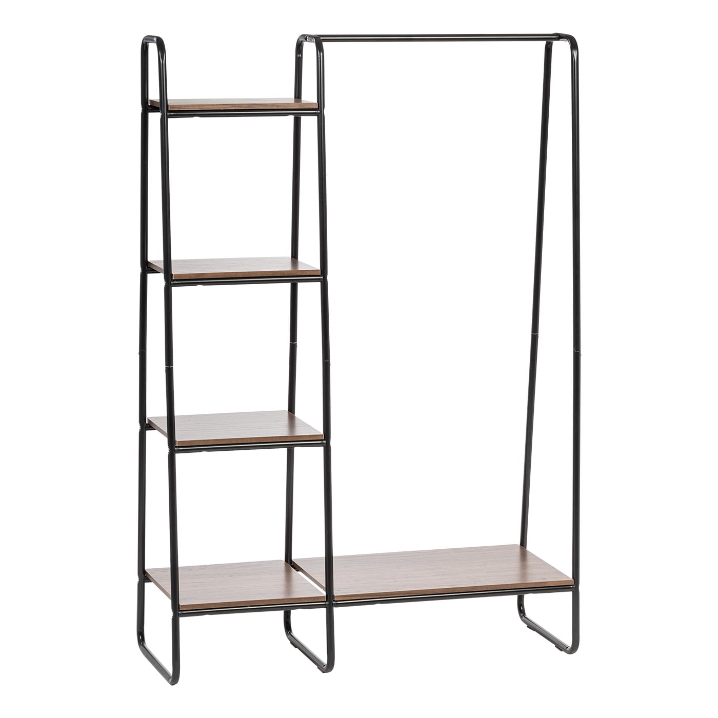 IRIS USA Garment Rack with Wooden Shelves for Hanging Clothes and ...
