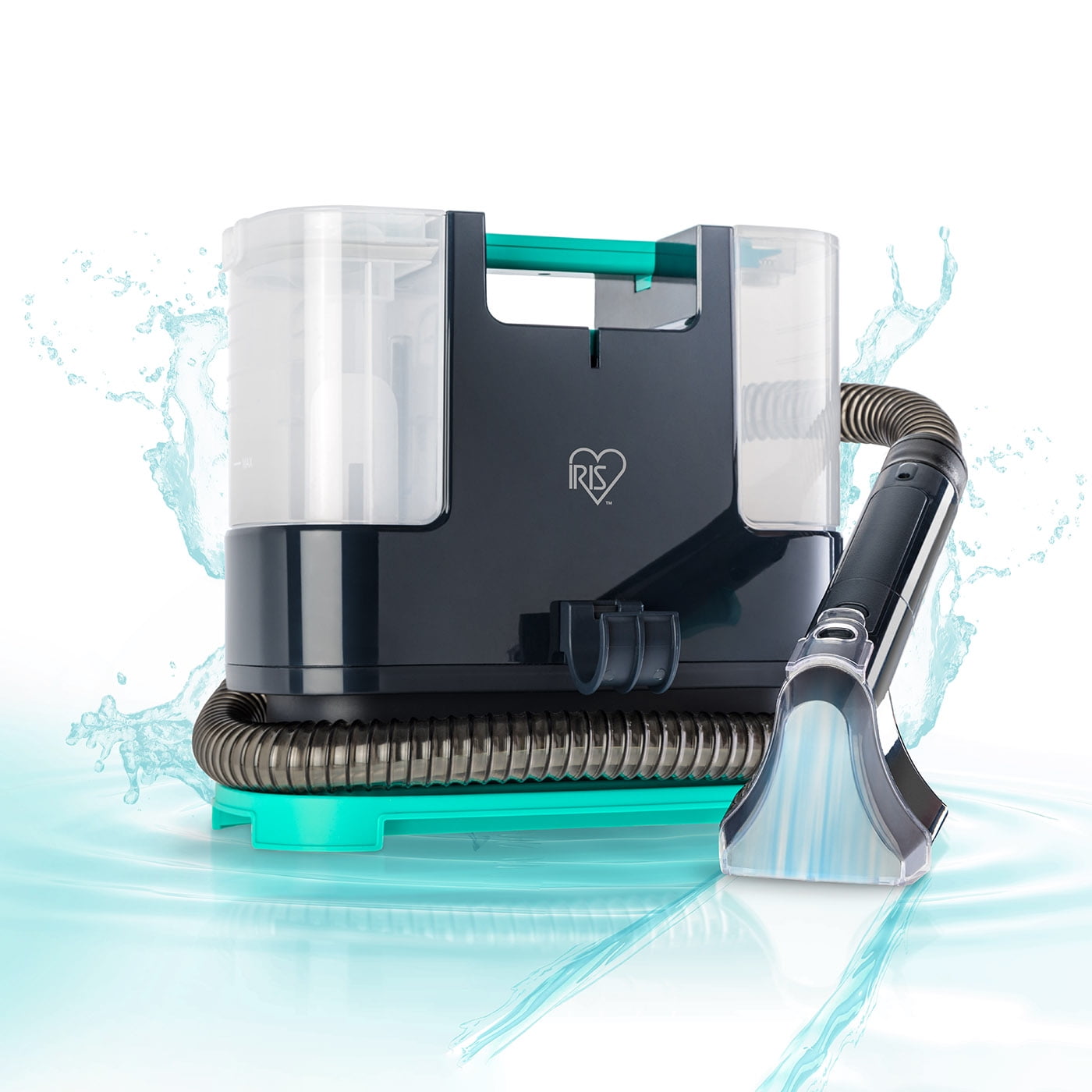 IRIS USA Black and Teal Portable Upholstery Spot Cleaner