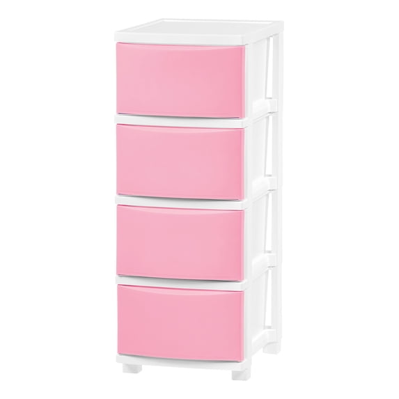 IRIS 4 Slim Drawer Storage, Organizer Unit for Bedroom, Closet, Kitchen, Bathroom, Laundry Room, Dorm