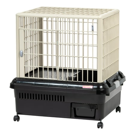 IRIS USA Indoor Plastic Rabbit Cage, Black