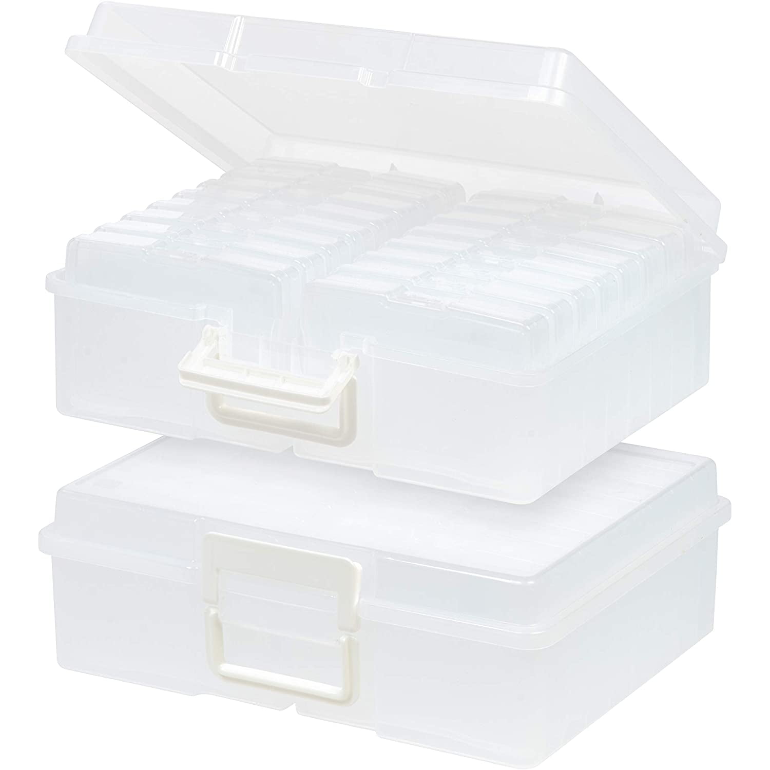 IRIS USA KP-XLPHO 4" x 6" Photo and Embellishment Craft Keeper, Extra Large, Clear, 2 Count
