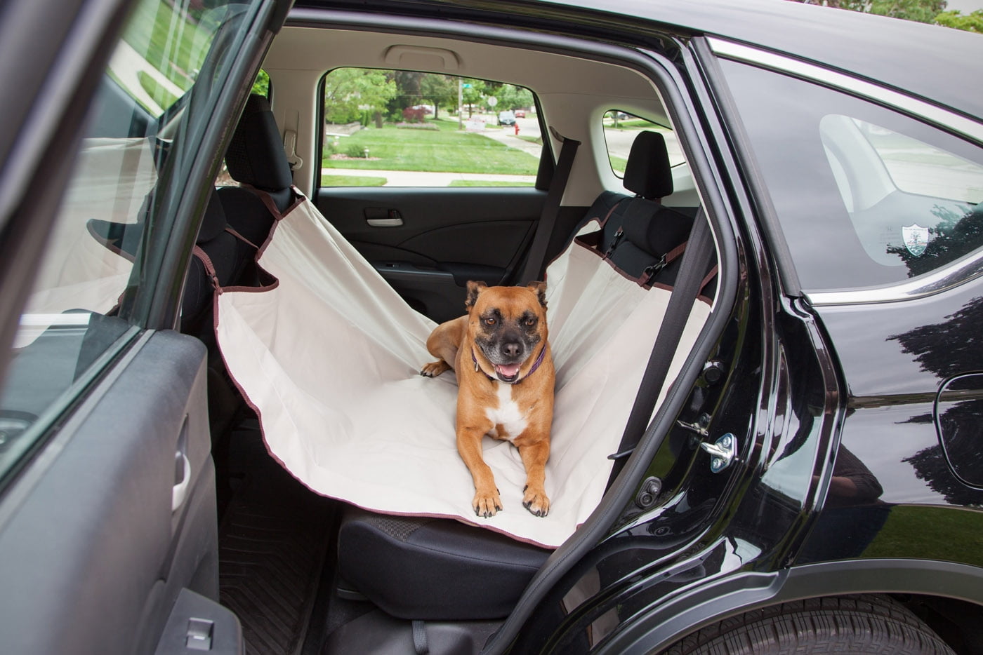 IRIS Large Dog Car Seat Hammock Cover, Water Resistant, Brown - Walmart.com