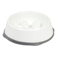 thumbnail image 1 of IRIS Large Slow Feeding Bowl for Short Snouted Pets, White/Gray, 1 of 4