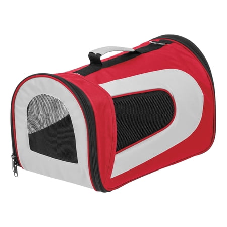 IRIS USA, Large Soft Sided Pet Carrier for Travel, Red