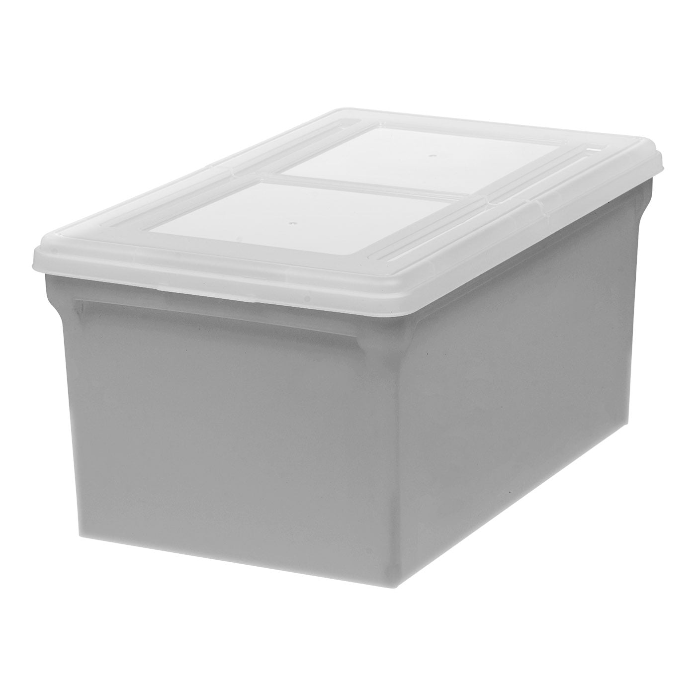 IRIS USA Legal and Letter Size Plastic File Storage Box with WingLid