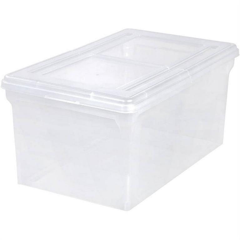 Clear Stackable File Tote Boxes