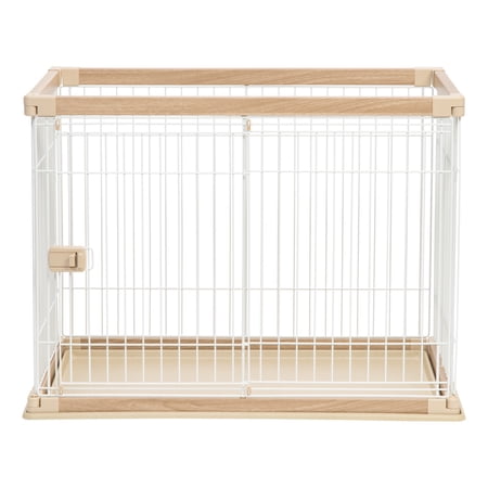 IRIS Medium Open Pet Playpen, Crate, Light Brown/White