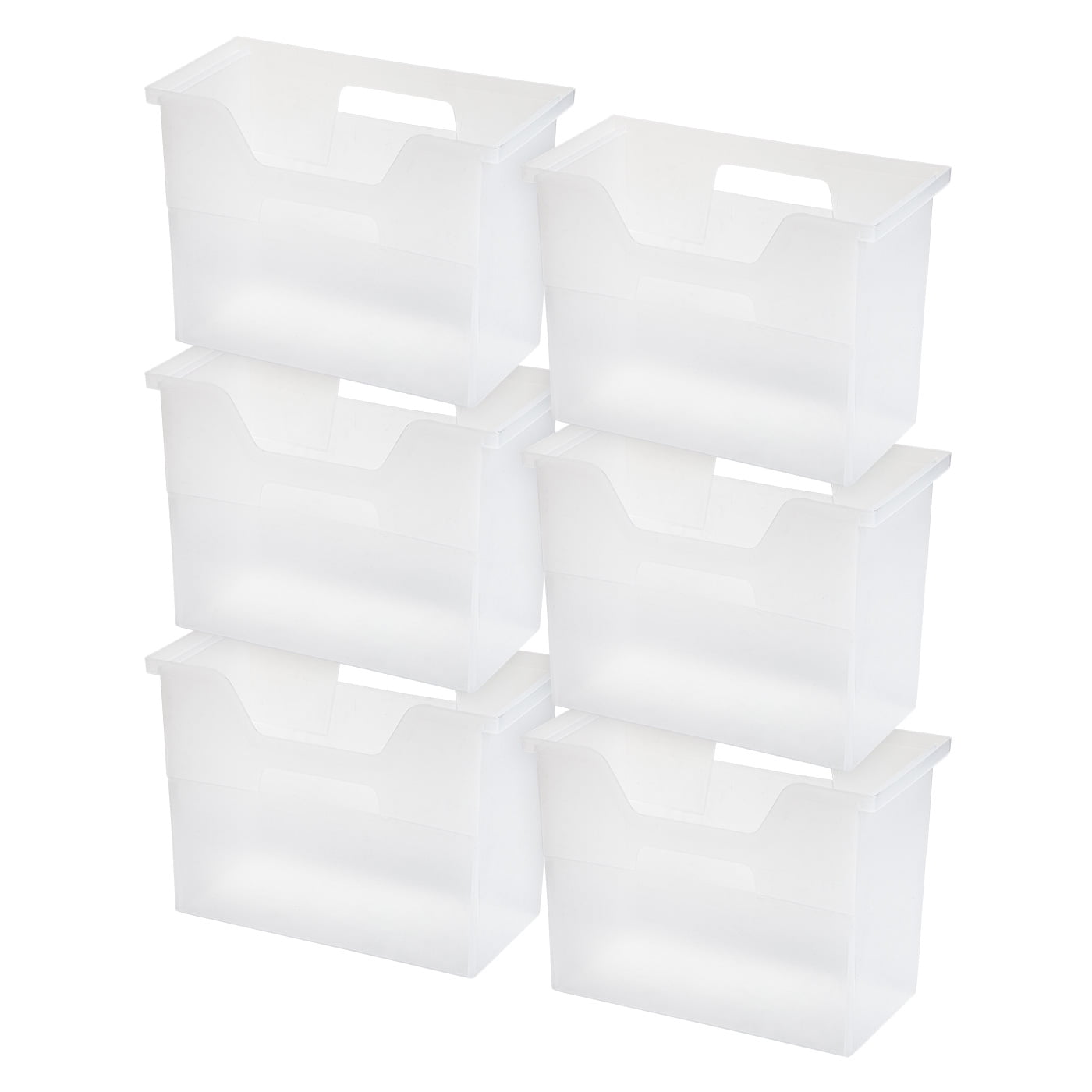 Iris Letter Size File Box Storage, 5 Pack, Clear