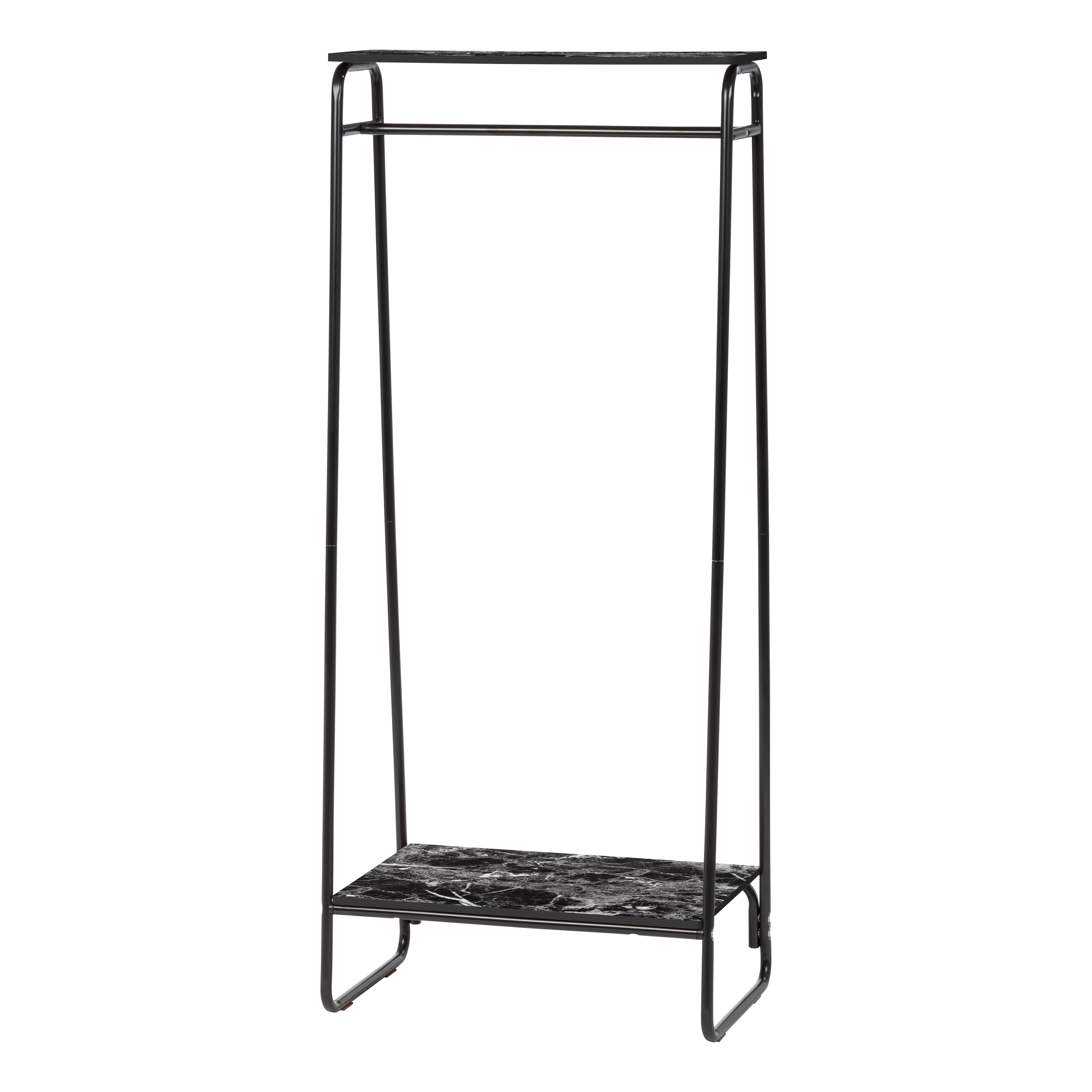 IRIS USA Metal Clothes Rack with Shelf, Freestanding Wardrobe for