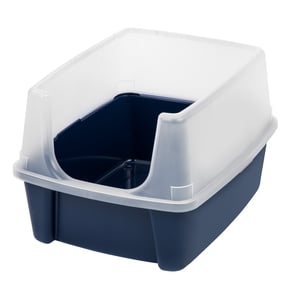 IRIS USA Open Top Cat Litter Box with Shield