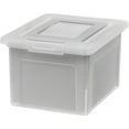 thumbnail image 1 of IRIS USA Plastic File Boxes With Lids for Letter/Legal File, Clear 35 Qt. 1 Pack, 1 of 5