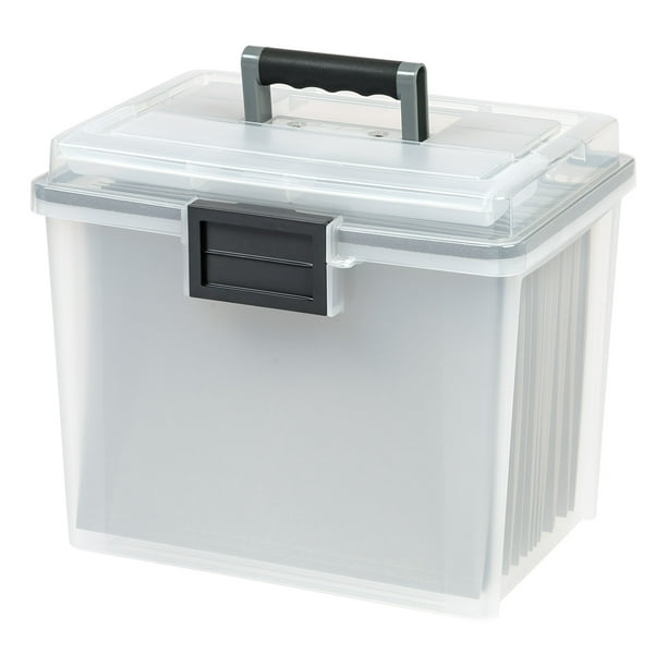 IRIS USA Plastic Legal File Storage Box for Letter with Organizer Lid ...