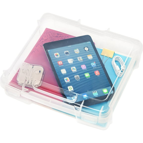 IRIS USA Plastic Portable Project Case for 8" x 8" Paper