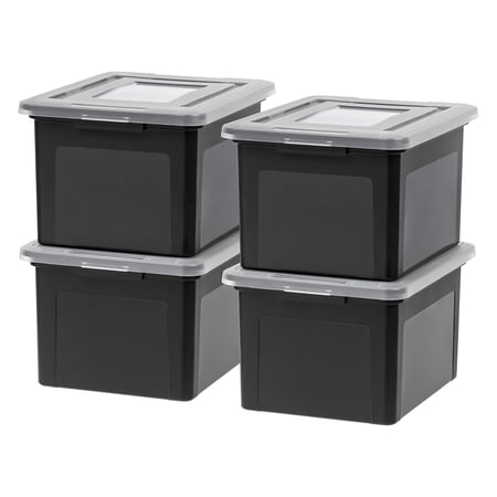 IRIS File Box File Organizer Plastic File Box for Letter/Le Gal File