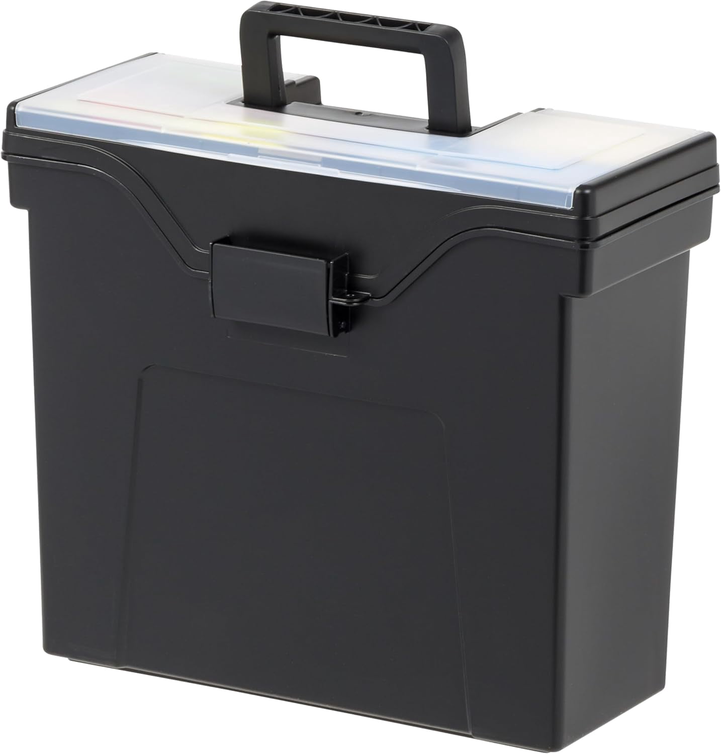 IRIS USA, Portable File Box with Handle, Lockable, Black - Walmart.com