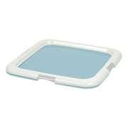 IRIS USA Puppy Pee Pad Holder for Dog Potty Training, Holds Pads 23" L x 22.75" W x 1.37" H, Blue