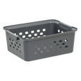 thumbnail image 1 of IRIS Small Plastic Storage Basket for Organizing, Gray, 1 of 9
