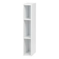 thumbnail image 1 of IRIS USA 3 Shelf 6" Space Saving Cube Organizer with Height Adjustable Narrow Shelves, White, 1 of 3