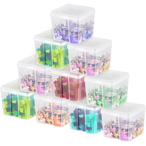 IRIS Small Vertical Storage Container, Stackable Plastic Bin, Clear