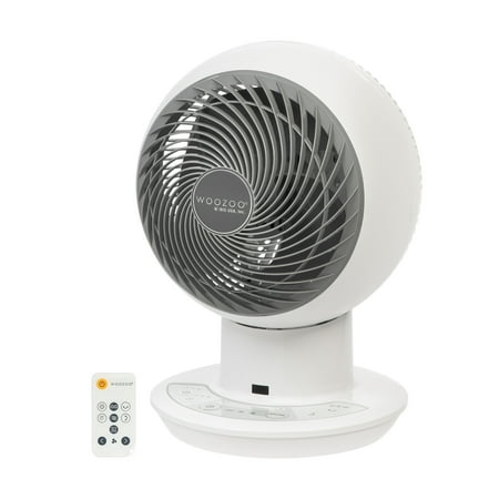 Woozoo - Personal Oscillating Air Circulator Fan with Remote - 10 Speed with Timer - Large Room 589 ft² - White