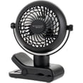 thumbnail image 1 of IRIS USA WOOZOO 3.5" Cordless Portable Clip On Fan, USB-C Rechargeable, Black, 1 of 7