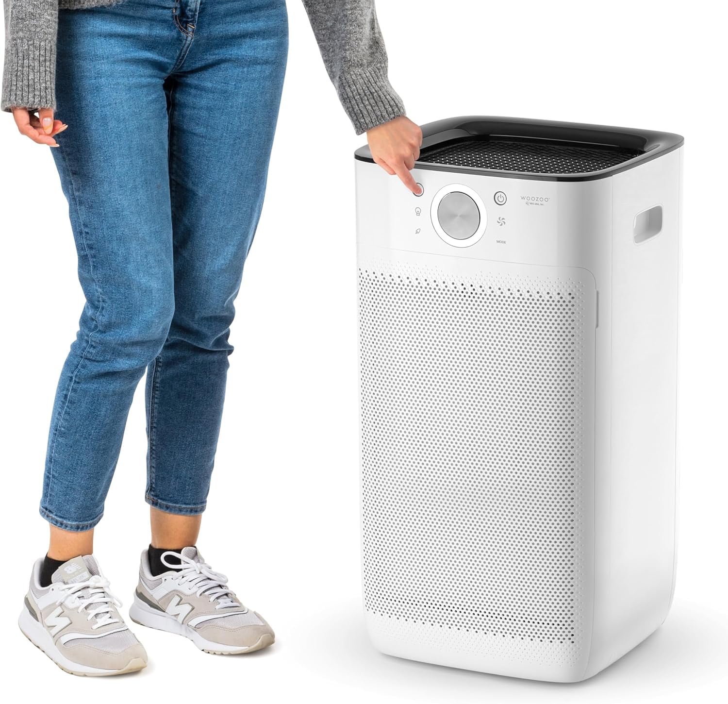 IRIS WOOZOO APF-45 Air Purifiers for Home Large Rooms with H13 True HEPA Filter with Auto Mode, White
